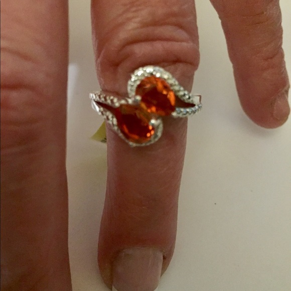 Imperial Quartz Sterling Silver Bypass Ring! - Picture 3 of 4